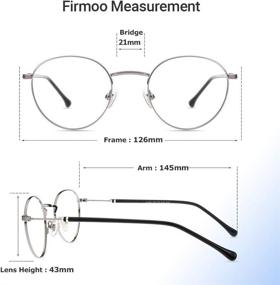 img 1 attached to Firmoo Eyeglasses Lightweight Eyestrain Sliver Black