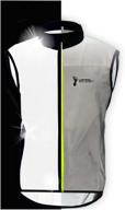 reflectoes reflective windbreaker vest: stay visible & safe during running and cycling! логотип