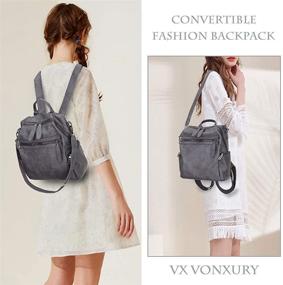 img 3 attached to Backpack Convertible Shoulder Rucksack VONXURY Women's Handbags & Wallets