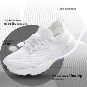 img 2 attached to Inber Walking Sneakers Elastic Antiskid Women's Shoes