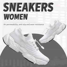 img 3 attached to Inber Walking Sneakers Elastic Antiskid Women's Shoes