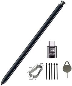 img 4 attached to Galaxy Note 10 Pen Replacement Stylus Touch S Pen (Black) - Samsung Galaxy Note 10/Note 10+ 5G - Includes Tips, Nibs, Type-C Adapter & Eject Pin - No Bluetooth