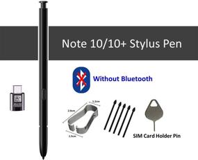 img 3 attached to Galaxy Note 10 Pen Replacement Stylus Touch S Pen (Black) - Samsung Galaxy Note 10/Note 10+ 5G - Includes Tips, Nibs, Type-C Adapter & Eject Pin - No Bluetooth