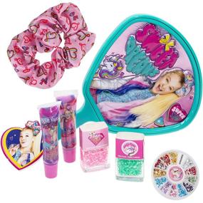 img 1 attached to 🎀 JoJo Siwa - Townley Girl Backpack Makeup Hair Salon Kit for Girls, Ages 3+ Cosmetic Activity Set Including Scrunchie, Mirror, Nail Polish, Lip Gloss and more, Perfect for Parties, Sleepovers and Makeovers