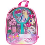 🎀 jojo siwa - townley girl backpack makeup hair salon kit for girls, ages 3+ cosmetic activity set including scrunchie, mirror, nail polish, lip gloss and more, perfect for parties, sleepovers and makeovers logo