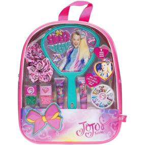 img 4 attached to 🎀 JoJo Siwa - Townley Girl Backpack Makeup Hair Salon Kit for Girls, Ages 3+ Cosmetic Activity Set Including Scrunchie, Mirror, Nail Polish, Lip Gloss and more, Perfect for Parties, Sleepovers and Makeovers