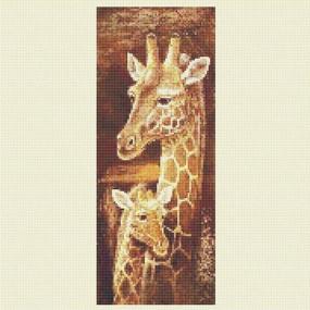 img 3 attached to 🎨 Fairtie 5D Diamond Painting Kit for Adults and Kids - Full Drill Giraffe Mom and Child Cross Stitch Arts Craft Set for Home Wall Decor - 9.8x19.7in - 1 Pack