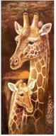 🎨 fairtie 5d diamond painting kit for adults and kids - full drill giraffe mom and child cross stitch arts craft set for home wall decor - 9.8x19.7in - 1 pack logo