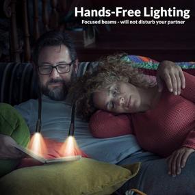 img 3 attached to 🔦 Rechargeable Hands-Free LED Neck Reading Light | Powerful 1000mAh Battery | Up to 80H of Reading | Ideal for Nighttime Reading, Knitting, Repairing, Dog Walking | With Magnetic Bookmark & Buckle