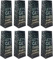 🎉 8 pack of spirit gift bags with phrase 'let's get this party started' – ideal for all celebrations by paper riot logo