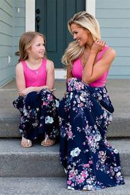 img 3 attached to 👗 Geckatte Mommy and Me Dresses: Casual Floral Family Matching Maxi Dresses for Summer Outfits