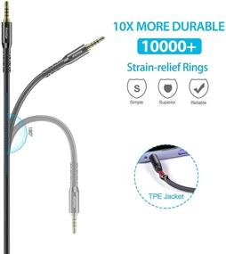 img 1 attached to 🎧 KINGTOP 3.5mm Headphone Extension Cable - 4.4ft / 1.3m Stereo Audio Male to Female Auxiliary Cable for iPhones, iPads, iPods, Speaker, Echo and More - Black