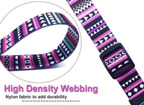 img 2 attached to 🐾 Mycicy Adjustable Nylon Dog Collar: Bohemian Tribal Geometric Patterns in Ethnic Style for Small to Medium Dogs - Cute and Soft Pet Collar