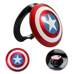 img 4 attached to 🚗 Enhance Your Car's Style and Protection: Captain America Car Push Start Button Cover