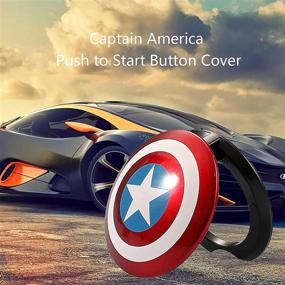 img 3 attached to 🚗 Enhance Your Car's Style and Protection: Captain America Car Push Start Button Cover