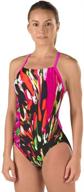 👙 speedo women's flow control cross back endurance+ one-piece swimwear logo