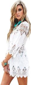 img 4 attached to Lace Crochet Pool Swim Beach Dress for Women - Jeasona Bathing Suit Cover Up