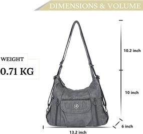 img 3 attached to 👜 Multi Pocket Women's Leather Handbag: Fashionable Handbag & Wallets for Hobo Bags