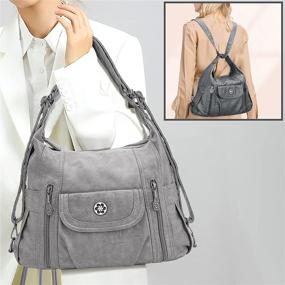 img 2 attached to 👜 Multi Pocket Women's Leather Handbag: Fashionable Handbag & Wallets for Hobo Bags