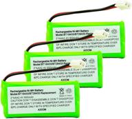 🔋 3-pack rechargeable battery for empcph515d, erp295grn, sjb2121, sm15320m, tel0032, telvt6031, ul133, tel10213, 25255re4 by axiom logo