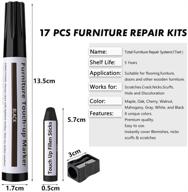 🛋️ furniture markers touch up: wood filler floor scratch repair kit, set of 17 markers and wax sticks with sharpener - complete furniture repair and floor scratch touch up system set, wood restore pack logo