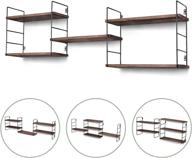 📚 houthvige premium floating shelves | sturdy metal frame | durable & modern room decor | easy to install wall mounted shelves | ideal for multiple storage needs | perfect for home & office | set of 5 boards logo