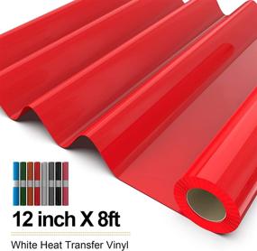 img 1 attached to 🔥 Premium YLCVBUD HTV Vinyl Rolls: High-Quality Heat Transfer Vinyl 12”x8ft for T-Shirts, DIY & Heat Press Machine - White