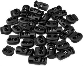 img 2 attached to 🔒 CousDUoBe 30 Pcs Plastic Cord Locks - Ideal for Drawstrings, Bags, Clothing, and More