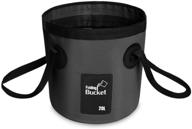 🎣 banchelle traveling fishing gardening bucket collapsible 20l (5 gallon) - black логотип