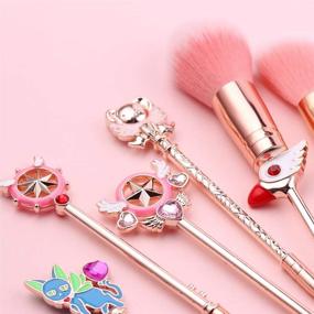 img 3 attached to 🌙 Stunning Sailor Moon & Cardcaptor Sakura Makeup Brush Set - Perfect Gift in Rose Gold!