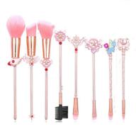 🌙 stunning sailor moon & cardcaptor sakura makeup brush set - perfect gift in rose gold! logo