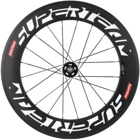 img 2 attached to 🚴 Superteam 88mm Carbon Clincher Fixed Gear Bike Wheelset: 23mm Single Speed Performance Enhancement