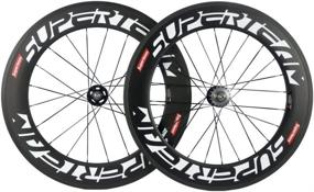 img 3 attached to 🚴 Superteam 88mm Carbon Clincher Fixed Gear Bike Wheelset: 23mm Single Speed Performance Enhancement