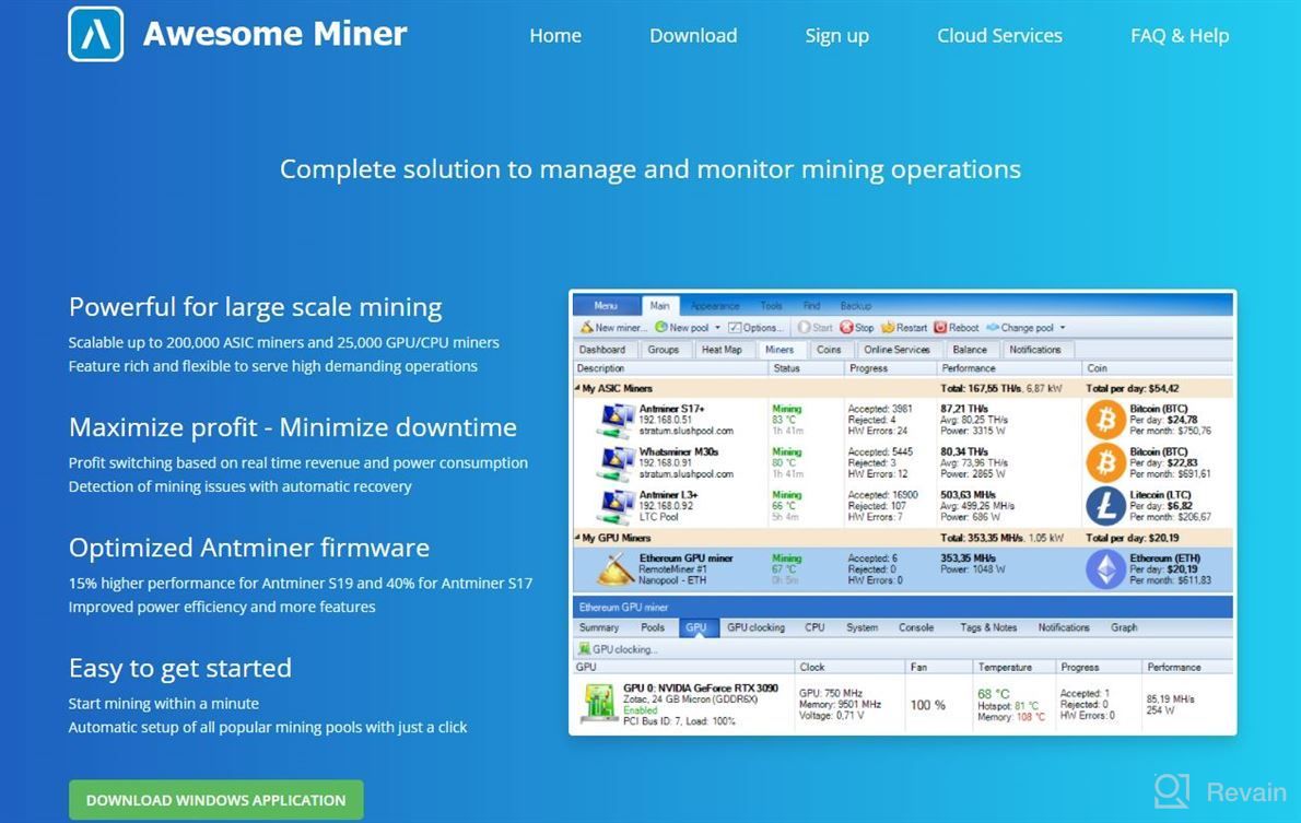 img 1 attached to Awesome Miner review by Jordan Weakland