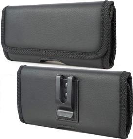 img 4 attached to 📱 Premium Vegan Leather Case with Belt Clip for Samsung Galaxy Z Fold 3 5G - Magnetic Closure, Black - Fits ZFold 2 as well (2020-2021)