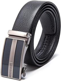 img 4 attached to 🕶️ Men's Accessories and Belts: Leather Automatic Ratchet - Optimal Functionality for Style