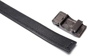 img 1 attached to 🕶️ Men's Accessories and Belts: Leather Automatic Ratchet - Optimal Functionality for Style