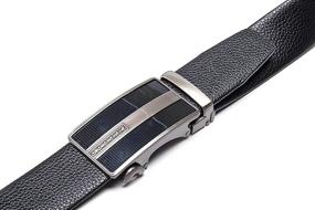 img 2 attached to 🕶️ Men's Accessories and Belts: Leather Automatic Ratchet - Optimal Functionality for Style
