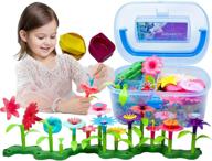 biranco flower garden building toys: educational stem playset for toddlers and kids - build a bouquet floral arrangement (120 pcs) logo