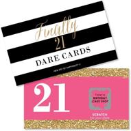 🎉 большая точка счастья, наконец, 21 девушка - игра на 21-й день рождения scratch off dare cards (22 штуки) логотип