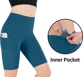 img 3 attached to Espidoo High Waist Tummy Control Yoga Shorts for Women - 4&#34;, 5&#34;, and 8&#34; Inseam - Ideal for Workout, Hiking, Running, and Cycling