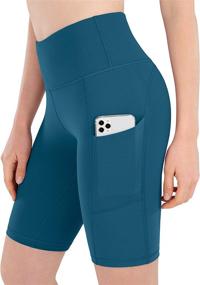 img 2 attached to Espidoo High Waist Tummy Control Yoga Shorts for Women - 4&#34;, 5&#34;, and 8&#34; Inseam - Ideal for Workout, Hiking, Running, and Cycling