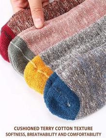 img 2 attached to 🧦 Stylish and Cozy: VERO MONTE Women's Striped Cotton Crew Socks - 4 Pairs of Thick Warm Socks for Women