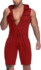 img 4 attached to COOFANDY Jumpsuits Fashion Sleeveless Bodysuit Men's Clothing in Active