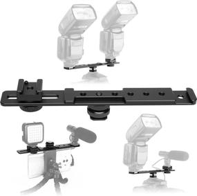 img 4 attached to 📸 ChromLives 8'' Cold Shoe Extension Bar: Enhance Camera Flexibility with Dual Mount Flash Bracket for Nikon, Canon, Sony, Olympus DSLR Camera Camcorder DV