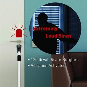 img 3 attached to 🔒 Enhanced Home Security: Securityman 2-in-1 Door Security Bar & Sliding Door Stopper with 120db Alarm - Durable Iron, Protects Floors & Windows