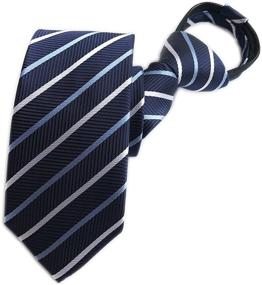 img 1 attached to 👔 Timeless White Jacquard Zipper Necktie: Essential Accessory for Boys