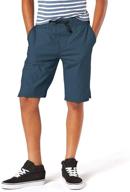 signature levi strauss co outdoor boys' shorts: optimal comfort and style for active adventures logo