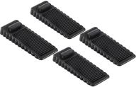 🚪 cocos door wedge stopper set – floor door stoppers for residential and commercial use – rubber door jam wedge – pack of 4 (black) логотип