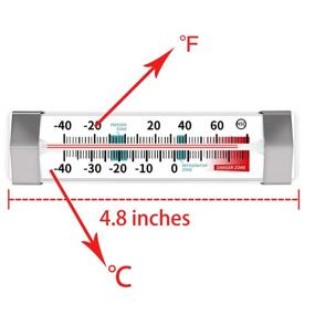 img 1 attached to 🌡️ Accurate 2-Pack Fridge Refrigerator Freezer Thermometer for Temperature Monitoring